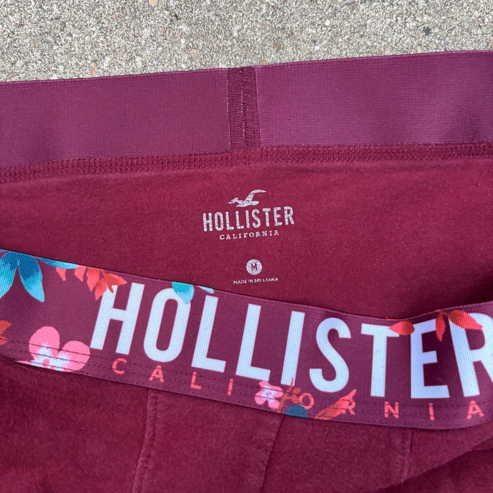 HOLLISTER CALIFORIA MENS PRE-OWNED MAROON COTTON SPANDEX TRUNK BRIEF MEDIUM - Picture 3 of 7